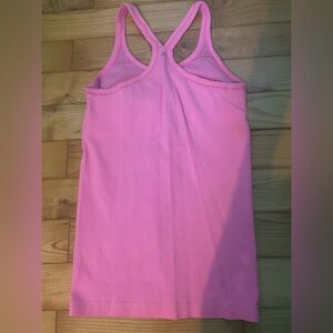 Pink lululemon tank top with built in bra